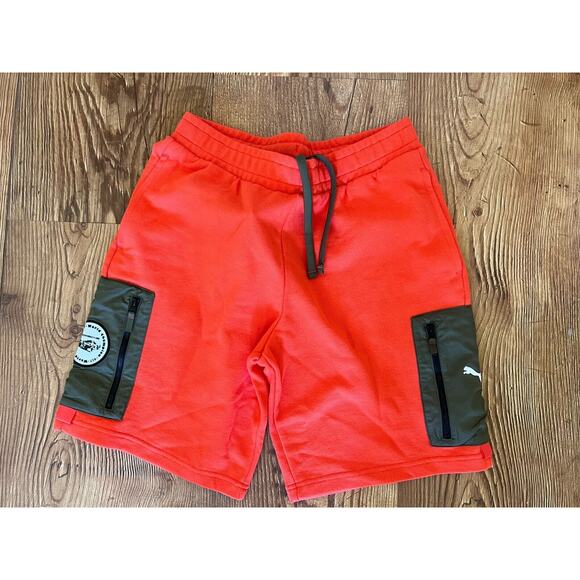 Puma x Porsche Legacy Statement Fleece Shorts Orange 533997-04 Men Sz M NWT.🛒
